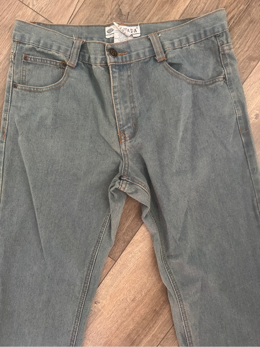 Nevada Men’s Light Wash Denim Jeans Stretch Straight Leg 34x30 80/20 Cotton Blen